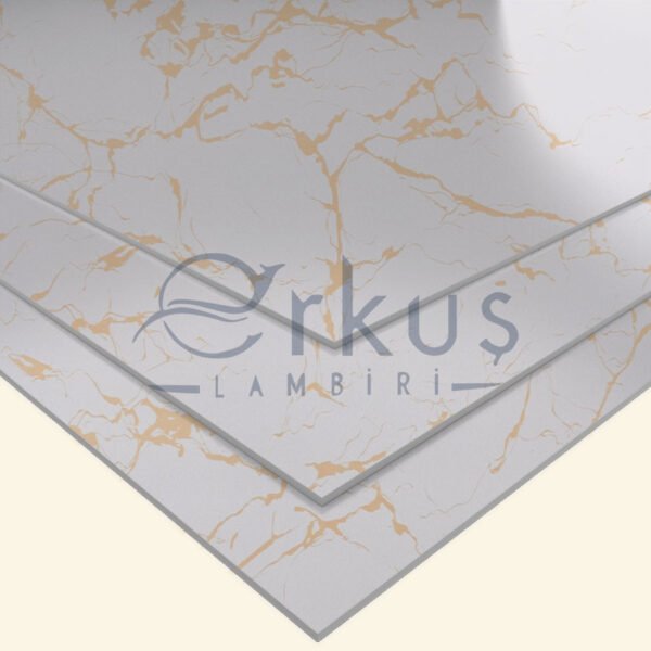 ERT-001 FlexiMarble Erkus Plastik PVC levha PVC sheet Marble slab look Mermer Levha Görünümü