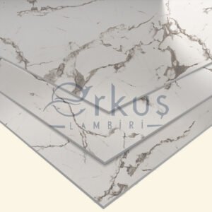 ERT-001 FlexiMarble Erkus Plastik PVC levha PVC sheet Marble slab look Mermer Levha Görünümü