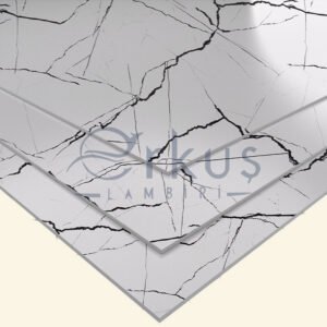 ERT-001 FlexiMarble Erkus Plastik PVC levha PVC sheet Marble slab look Mermer Levha Görünümü